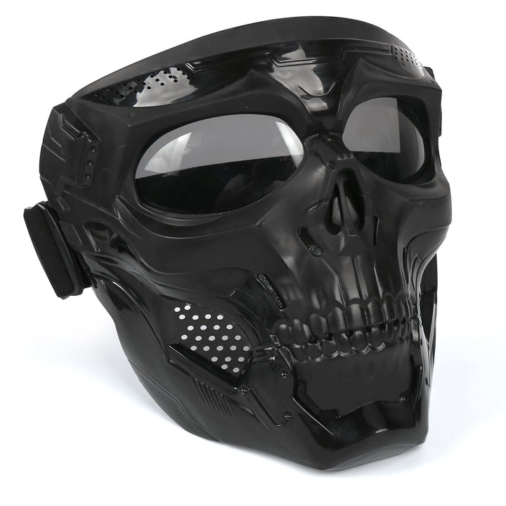 Motorcycle Skull Goggle Mask Riding Goggles Safety Road Riding UV Motorbike Glasses for Riding/Skiing/Snowing/Motorcycling/Halloween (Grey Lens)