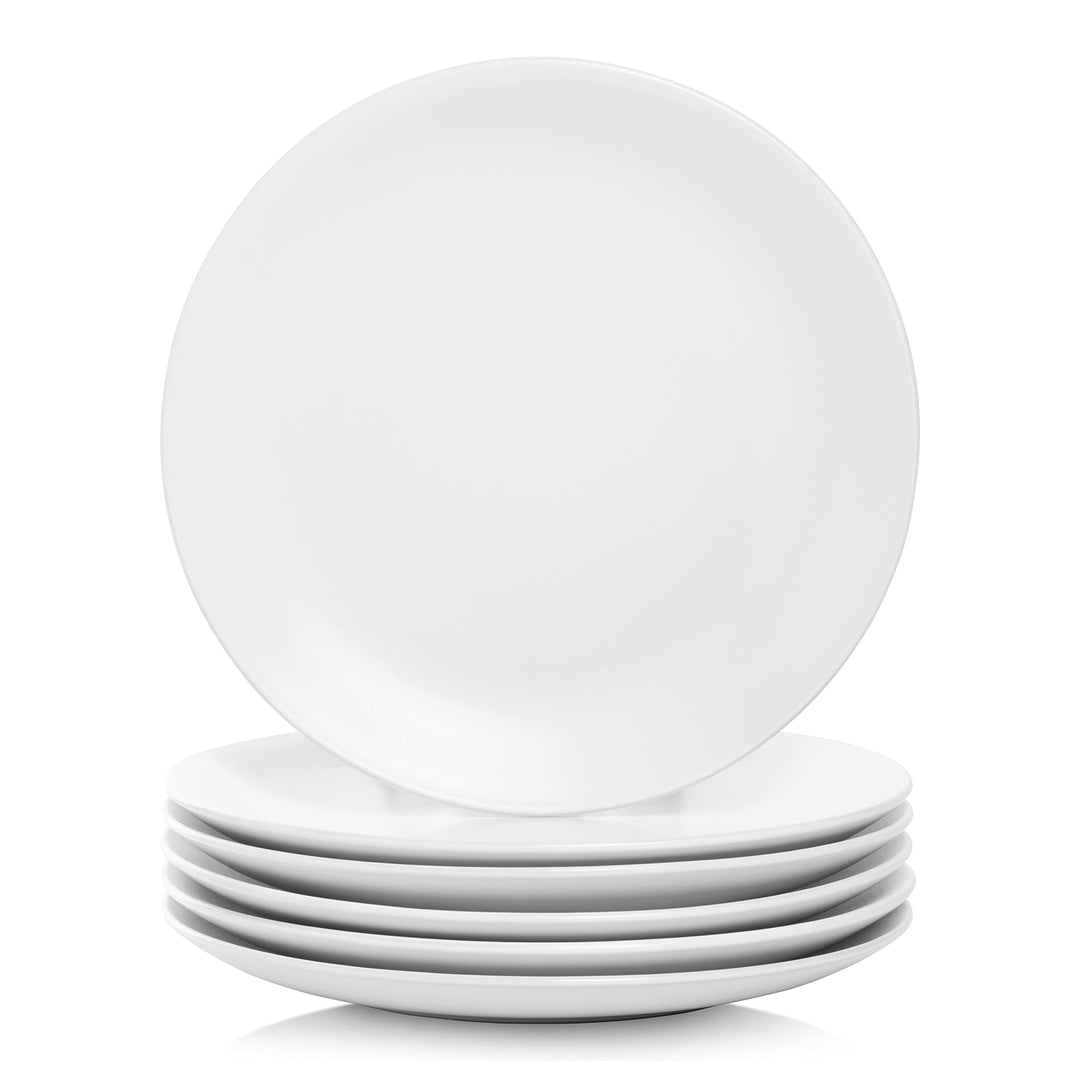 Wazee Matte 10.5 Coupe Dinner Plate, Set of 6, White