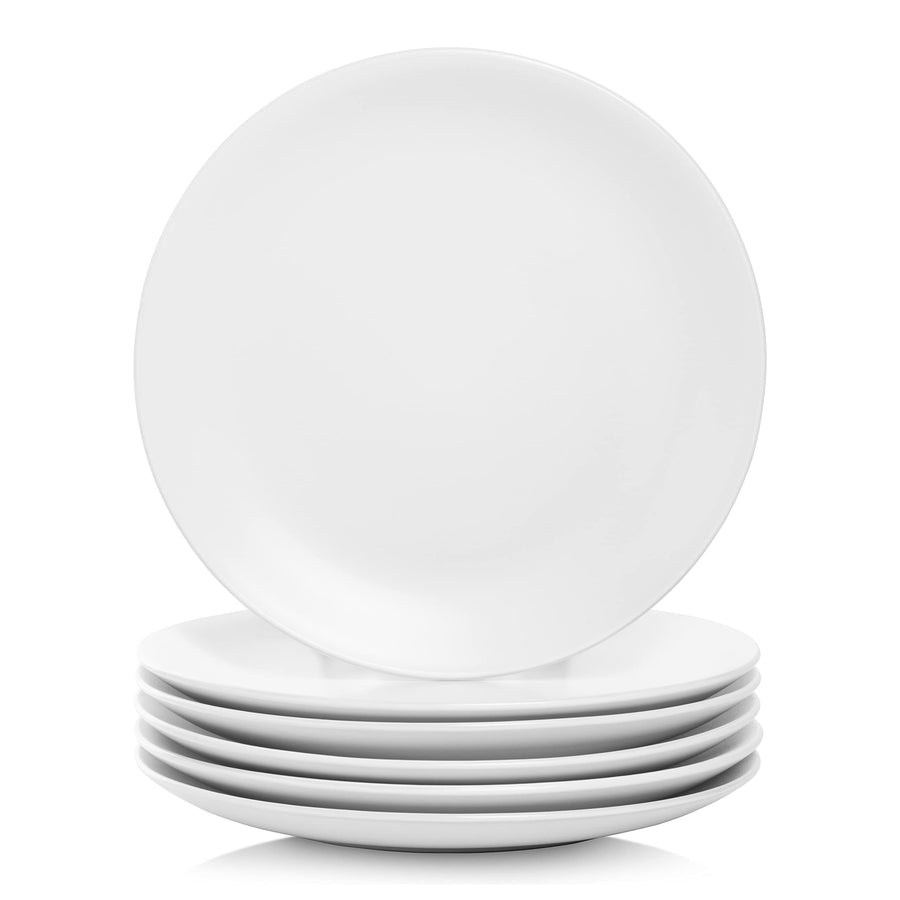 Wazee Matte 10.5 Coupe Dinner Plate, Set of 6, White