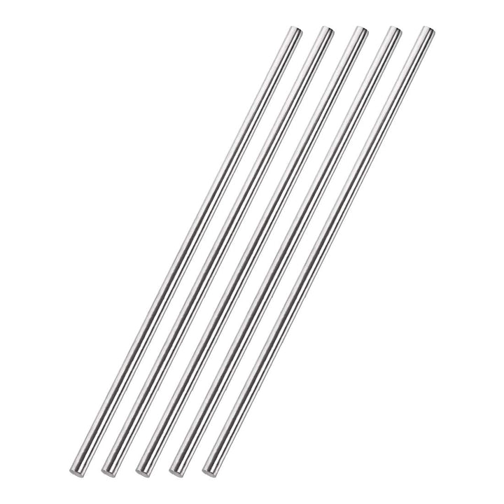 5mm x 300mm 304 Stainless Steel Solid Round Rod for DIY Craft - 5pcs