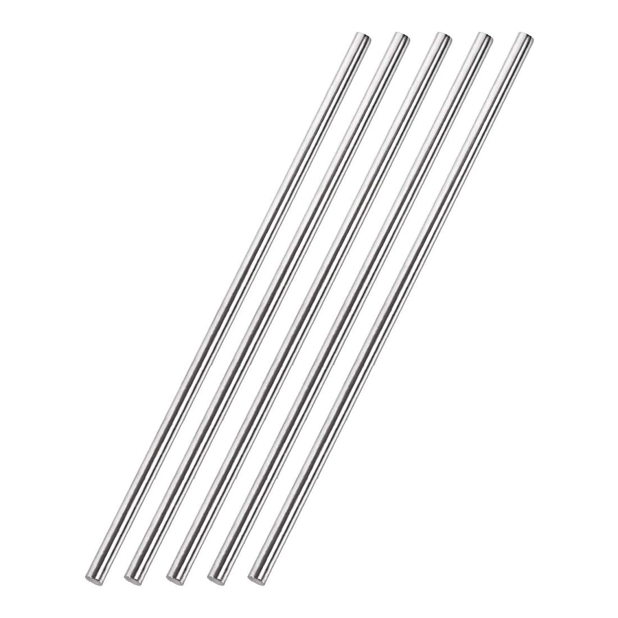 5mm x 300mm 304 Stainless Steel Solid Round Rod for DIY Craft - 5pcs