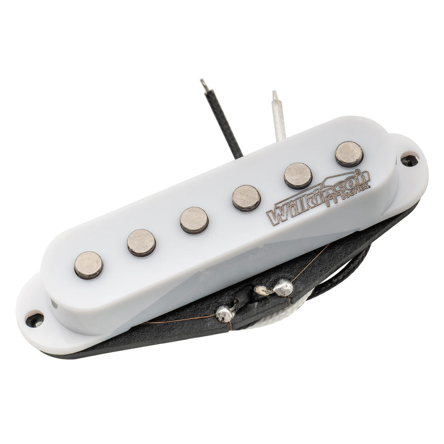 Wilkinson M Series High Output Alnico 5 Strat Single Coil Neck Pickup for Stratocaster Electric Guitar, White