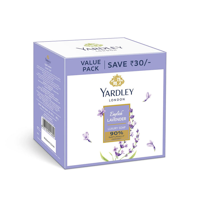 London English Lavender Luxury Soap| Daily Bathing Soap For Women| Luxury Soap With Creamy Lather| 90% Naturally Derived| 100g Each (Pack of 3)