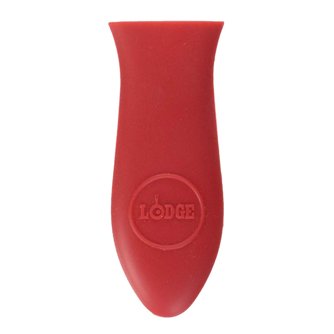 Silicone Mini Hot Handle Holder - Dishwasher Safe Mini Hot Handle Holder Designed for Cast Iron Skillets 8 Inches or Smaller w/ Keyhole Handle - Reusable Heat Protection Up to 500° - Red