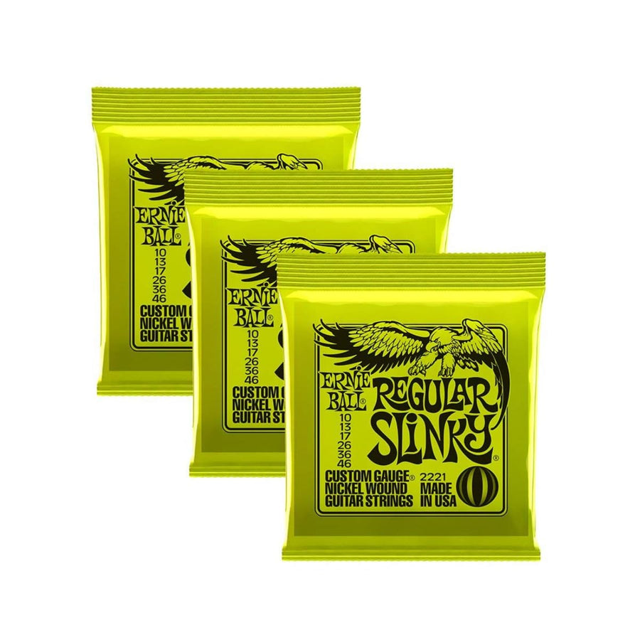 2221 Nickel Regular Slinky Electric Guitar Strings 3 Pack