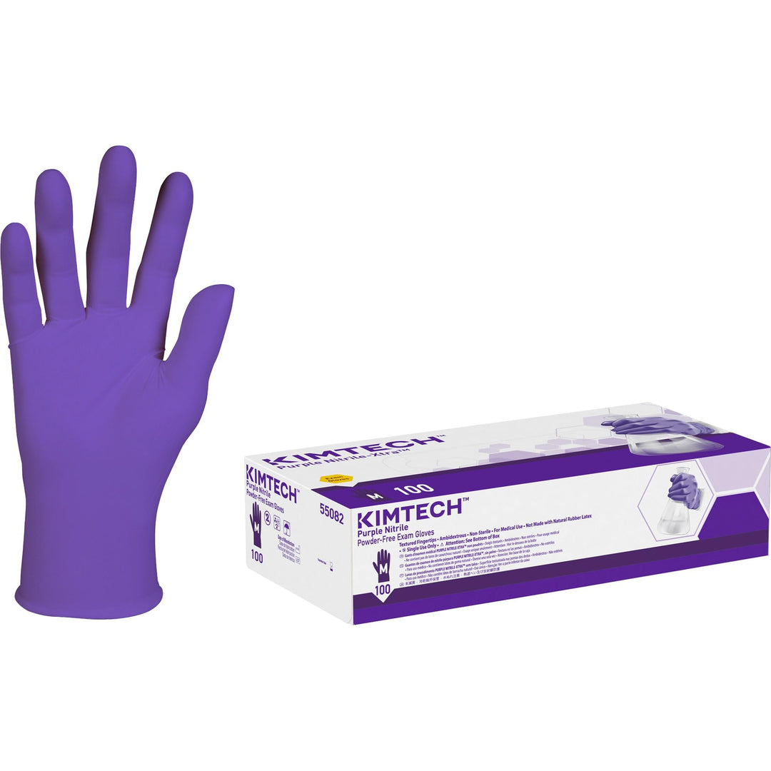 ® Safeskin Purple Nitrile Exam Gloves, Medium, Purple, Box Of 100