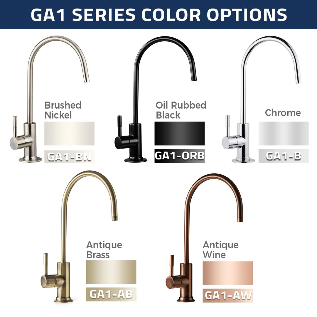 GA1-AB Heavy Duty Contemporary Style High Spout Kitchen Bar Sink Non-Air Gap Drinking Water Faucet in Antique Brass