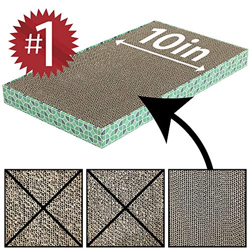 XL Wide Corrugate Cat Scratchers 3 Pieces, Cat Scratching, Cat Scratch Pad, Door Clips, Furniture Protectors from Cat Scratching