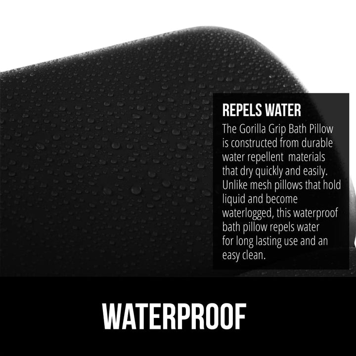 Bath Pillow for Tub, Comfortable Bathtub Pillows for Neck Head and Back Support, Strong Suction Waterproof Headrest, Cushion Rest for Curved or Straight Tubs, Spa Accessories, Black