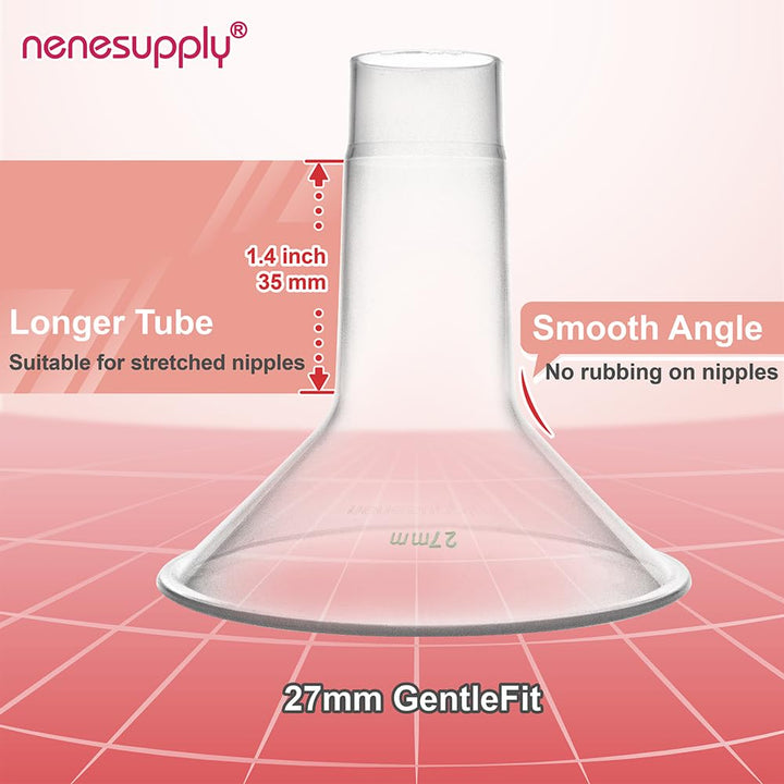 Nenesupply 27mm Flange Compatible with Medela Breast Pump Parts Replace 27mm Flange for Medela Flange Accessories Compatible with Pump in Style Parts Symphony Swing Harmony Work with Personalfit Flex