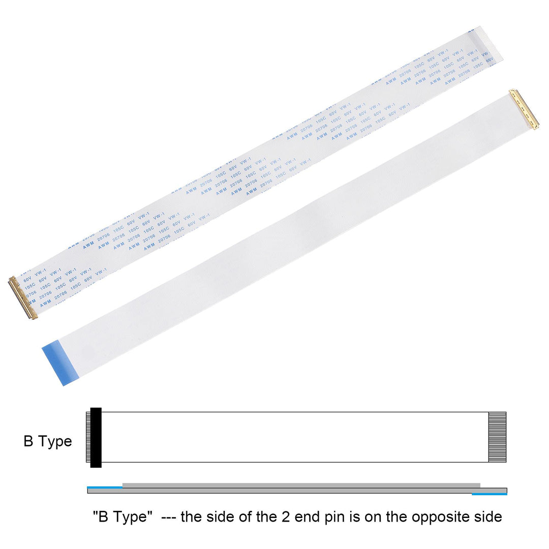 FFC FPC Cable 0.5mm Pitch 40 Pin 250mm Flexible Flat Ribbon Cable for LCD Screen B Type