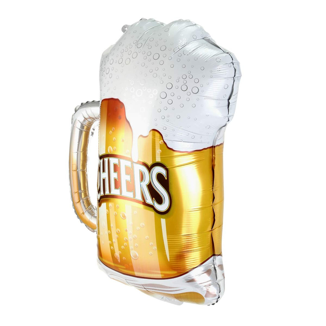 Beer Mug Cheers Foil Balloons,Wedding Birthday Party Decorations,2Pcs