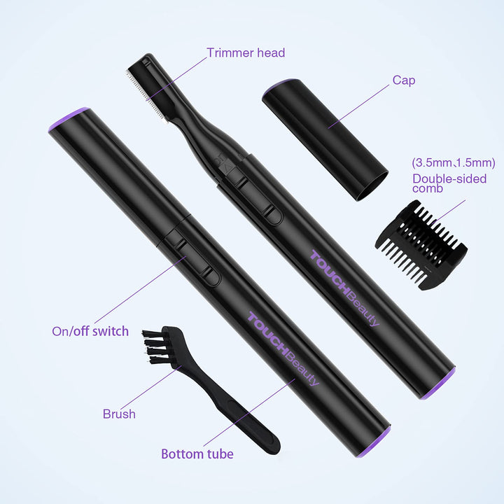 Facial Hair Trimmer Precision Shaver Removal Tool Micro Groomsman Trimmer Black TB-815