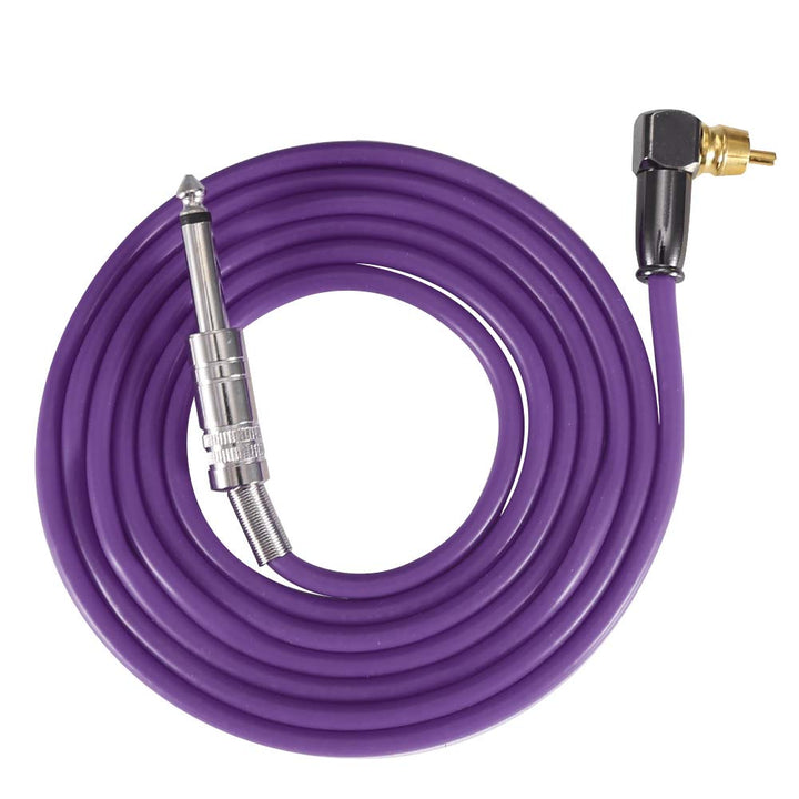 Silicone Soft Tattoo Clip Cord, Flexible Silicone Hook Line Core Clip Tattoo Wire for 90 Degree RCA Interface Tattoo Machine Power Conversion kit Accessory(purple)