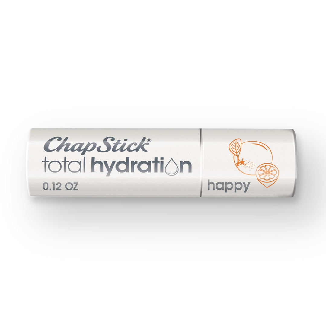 Total Hydration Essential Oils Lip Balm, Happy Orange & Lemon, 0.12 Oz