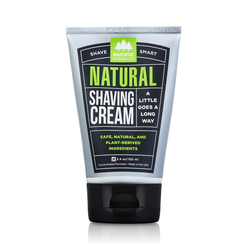 Natural Shaving Cream - Shea Butter + Vitamin E Shave Cream for Hydrated Sensitive Skin - Clean Formula for a Smooth, Anti-Redness + Irritation-Free Shave Cream (3.4 Oz)