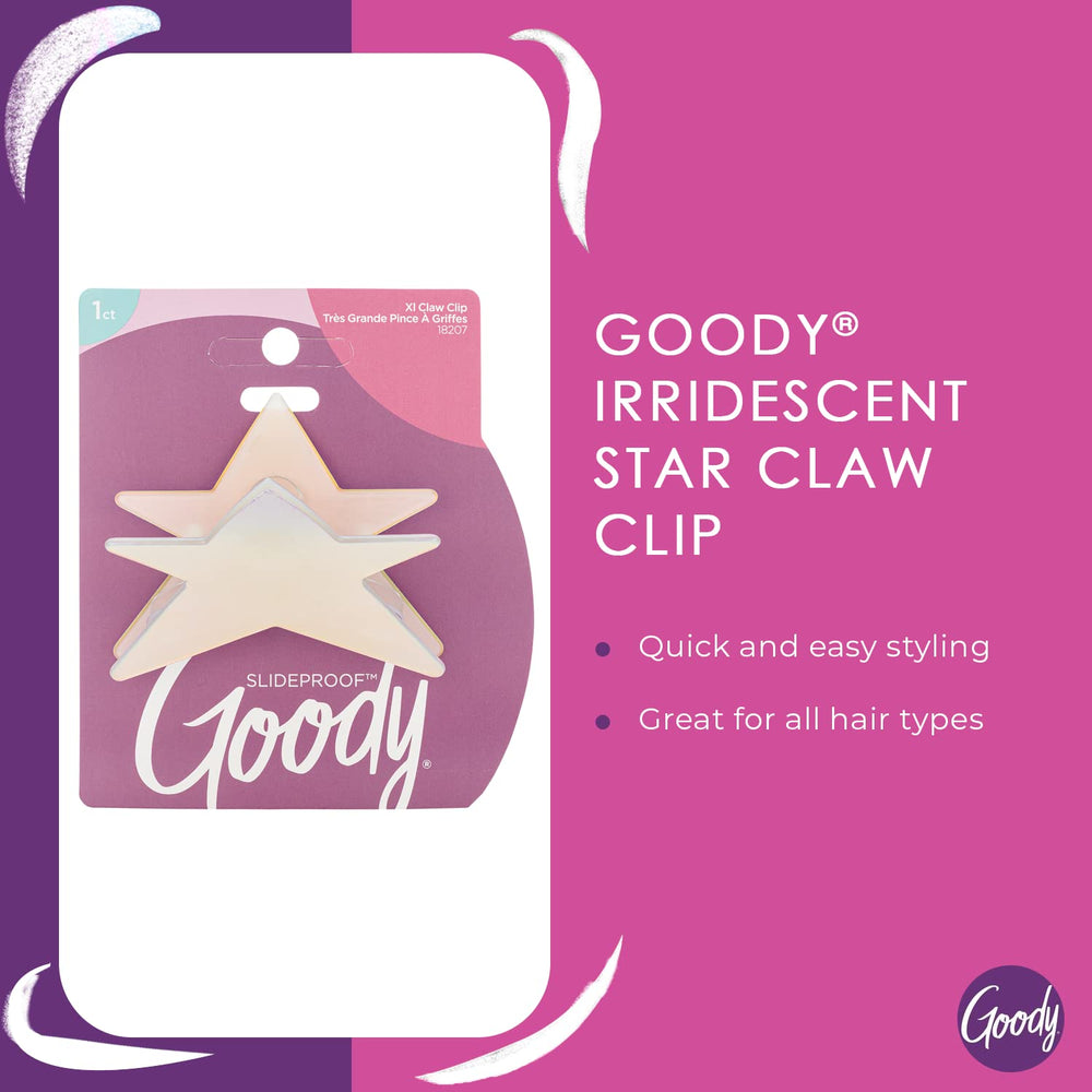 Goody Large Fashion Hair Combs - 2 Count, Nostalgia Assorted - SlideProof Grip Secures Hair Effortlessly - Great Comb for Pulling Hair - Pain-Free Hair Accessories for Women, Men, Boys, & Girls