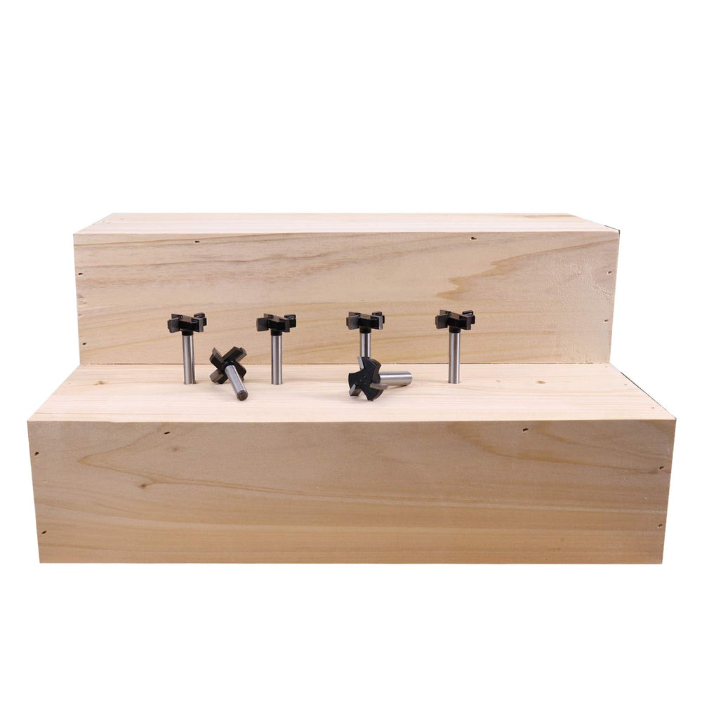 CNC Spoilboard Surfacing Router Bits 1/4 inch Shank 1 inch Cutting Diameter, Slab Flattening Router Bit Carbide Planer Router Bits Wood Milling Cutter Planing Woodworking Tools