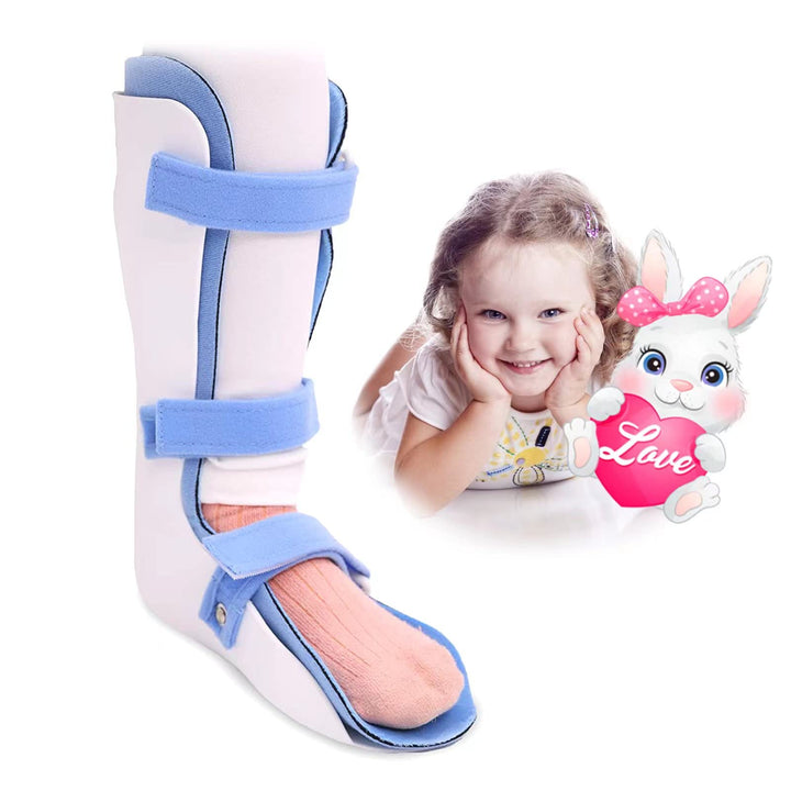Kids AFO Drop Foot Brace for Children Toddler Ankle Foot Orthosis Pediatric AFO Night Splint Walking with Shoes or Sleeping (Large-Left)