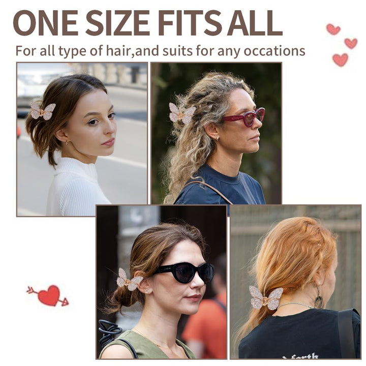 HP304 Retro Butterfly Hair Claw Clip Hair Accessories For Women Girls by LINJIE JEWELRY