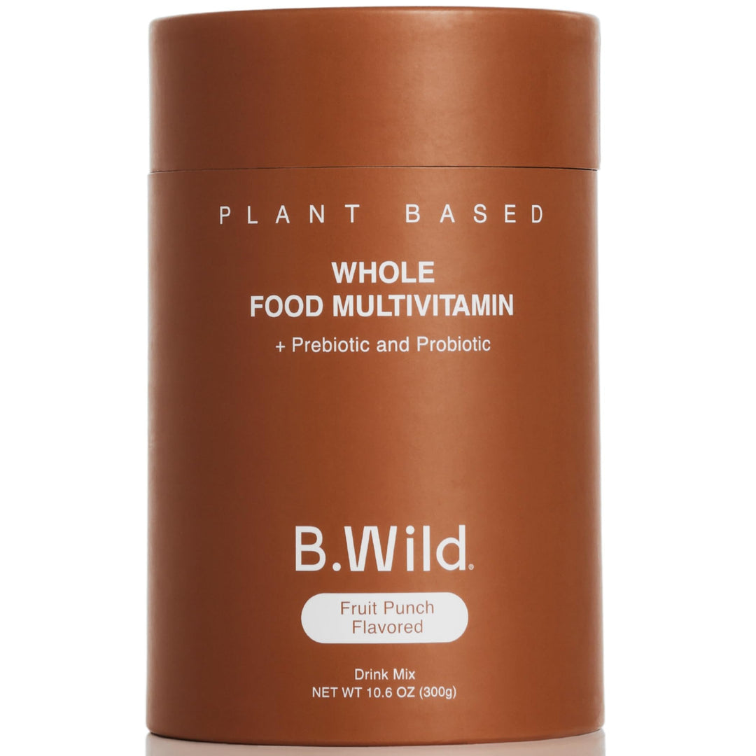 Multivitamin Drink Mix Plant Based Antioxidant Drink | Prebiotics and Probiotics for Digestive Health - Fruit Punch Flavor - 300 g, 30 Day Supply