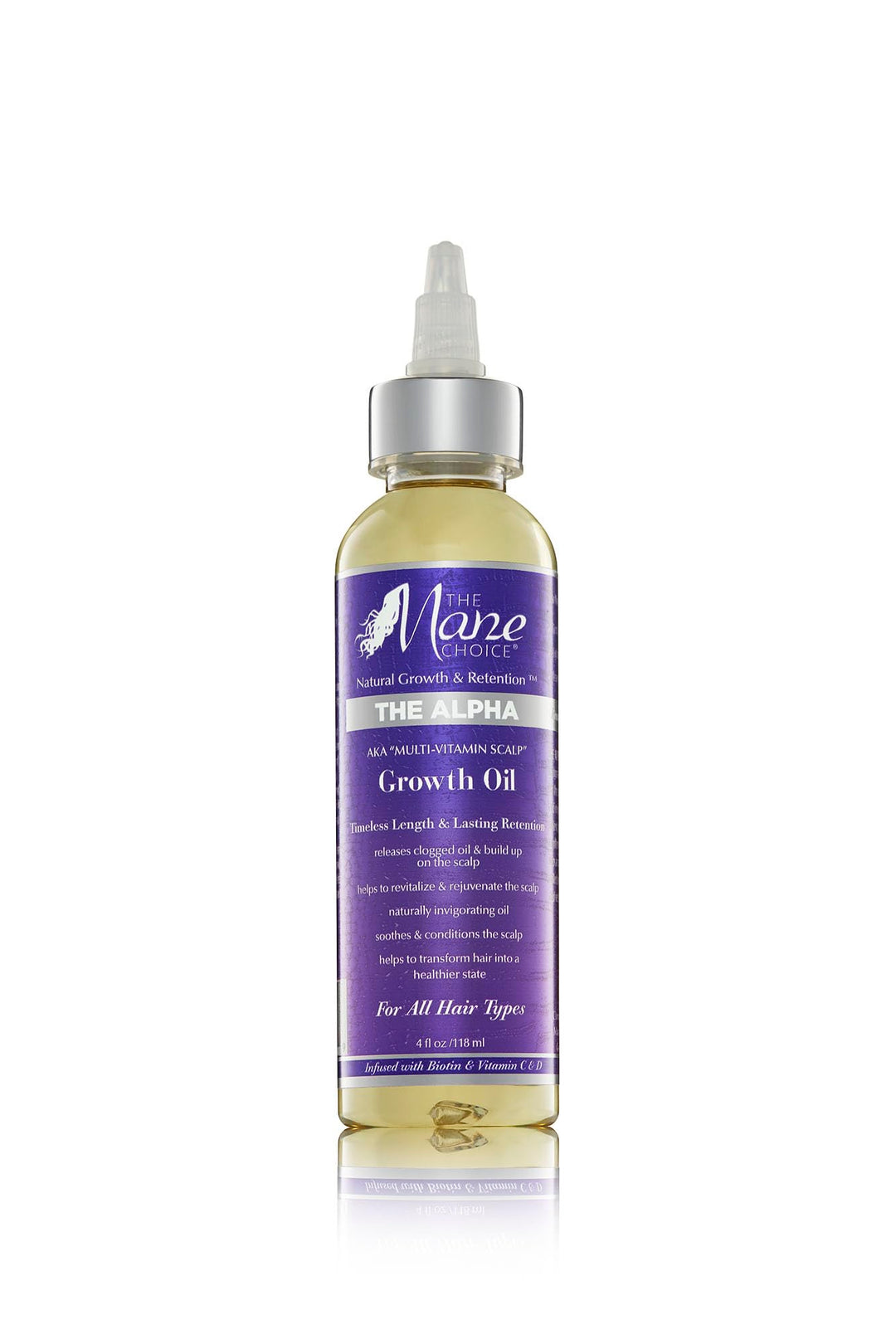 Alpha Multi-Vitamin Scalp Hair Growth Oil, 4 Fl Oz, 1 Pack, Nourishing Scalp Oil with Biotin, Vitamin C, Rosemary, Rice Extract, Jojoba, Tea Tree & Castor Oil, Lightweight & Non-Greasy