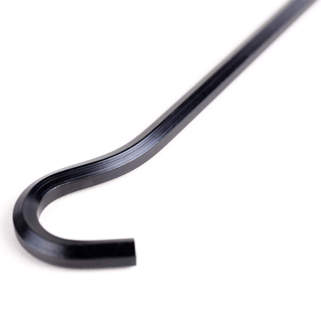 Tent Pegs - 12Pcs Aluminium Tent Stakes Pegs with Hook - 7’’ Hexagon Rod Stakes Nail Spike Garden Stakes Camping Pegs for Pitching Camping Tent, Canopies (Black)