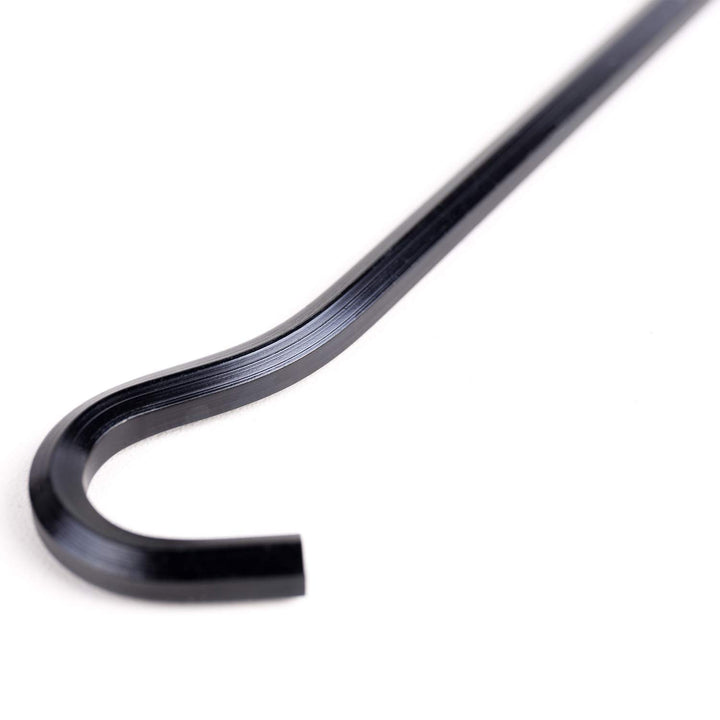 Tent Pegs - 12Pcs Aluminium Tent Stakes Pegs with Hook - 7’’ Hexagon Rod Stakes Nail Spike Garden Stakes Camping Pegs for Pitching Camping Tent, Canopies (Black)