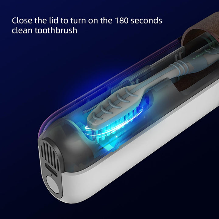 UV-C Toothbrush Cleaner Case, Portable UV Toothbrush Cover, Holder, and Travel Toothbrush Case