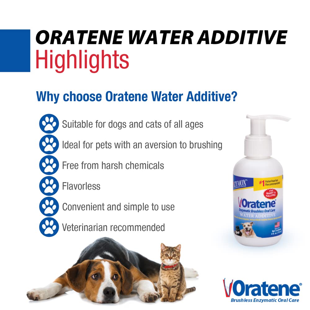 Zymox Oratene Water Additive Enzymatic Brushless Oral Care, 4oz