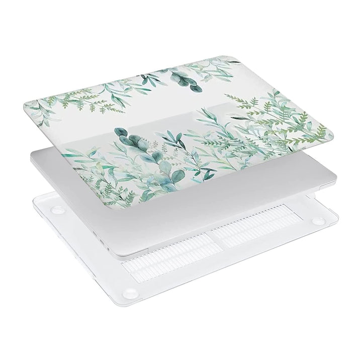 Compatible with MacBook Pro 13 inch Case M2 2024, 2023, 2022-2016 A2338 M1 A2251 A2289 A2159 A1989 A1708 A1706, Plastic Plants Hard Shell Case&Keyboard Cover Skin&Screen Protector, Transparent