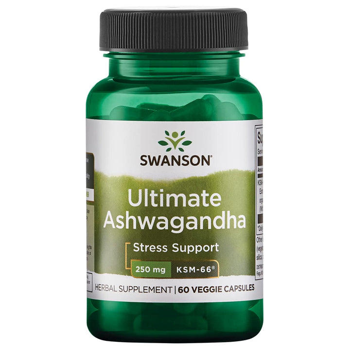 Ultimate Ashwagandha KSM-66 - Herbal Supplement Supporting Healthy Stress Levels & Relaxation - Natural Formula to Promote a Calm & Relaxed Mindset - (60 Veggie Capsules, 250mg Each)