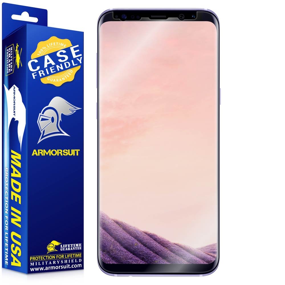 2 Pack for Samsung Galaxy S8+ (6.2 Inch) Screen Protector HD Clear MilitaryShield Film - Made in the USA