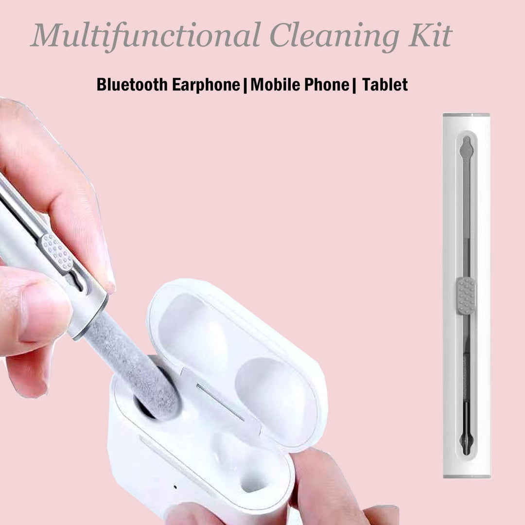 Cleaner Kit for Airpods, Bluetooth Earbuds Cleaning Pen for Airpods Pro 1 2 3 Samsung MI Android Earbuds, 3 in 1 Compact Multifunctional Headphones Case Cleaning Tools