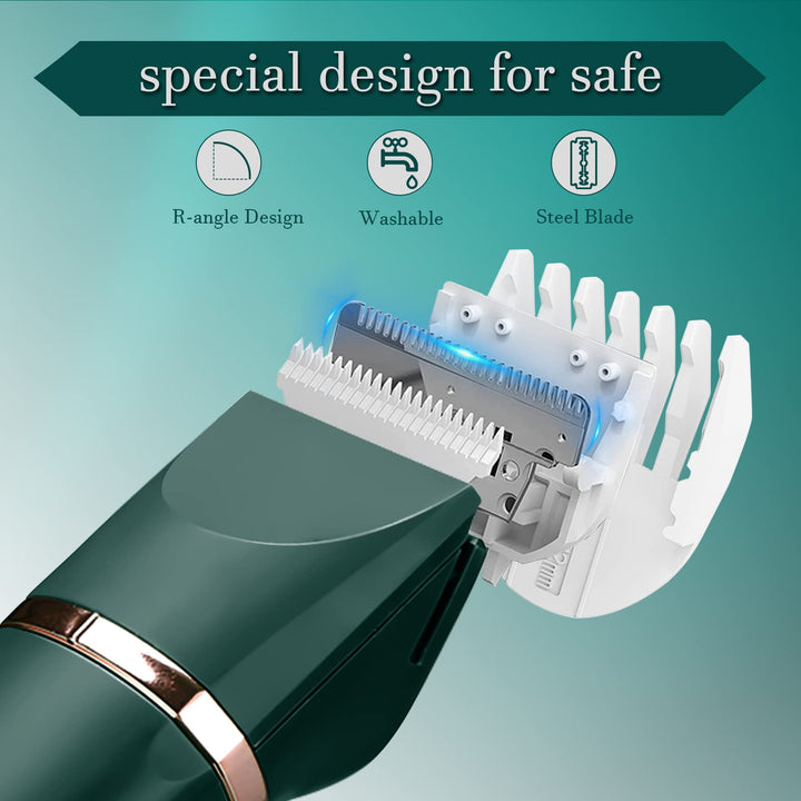 Women's Bikini Trimmer, 2 in 1 Pubic Hair Trimmer for Women Electric Razors for Women, IPX7 Waterproof Women's Body Trimmer, Valentines Day Gifts