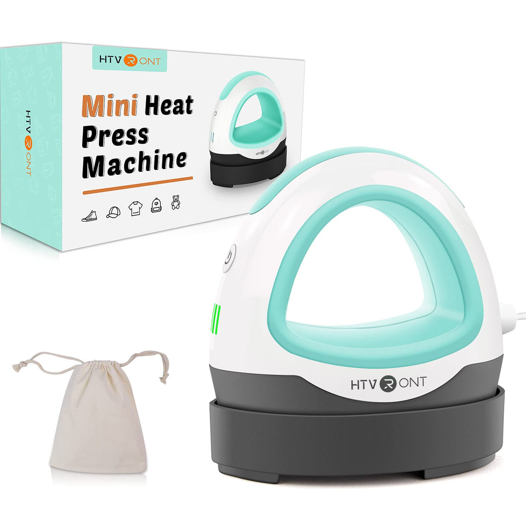Heat Press Small Heat Press Machine for T Shirts, Small Heat Press Iron Press for Heating Transfer(Mint Green)
