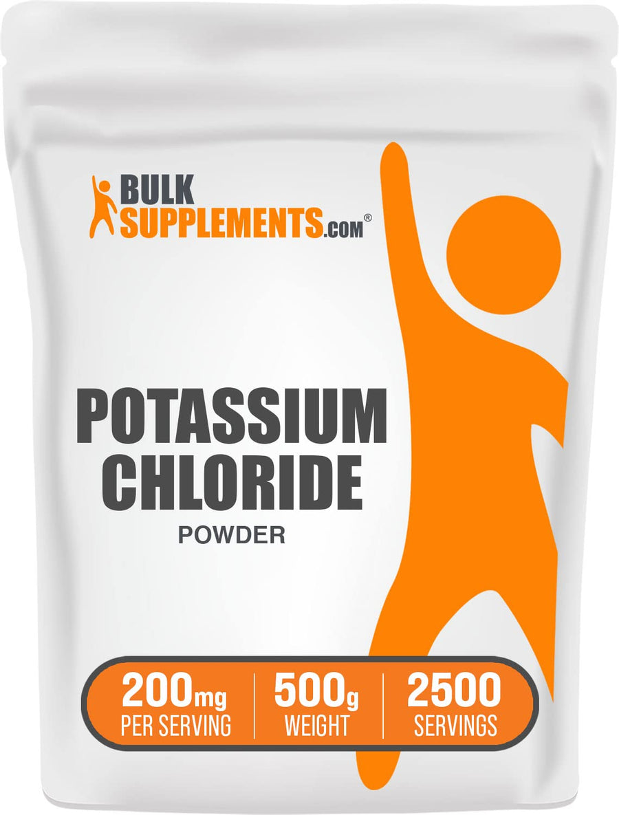 .com Potassium Chloride Powder - Potassium Supplement Powder, Potassium Chloride Salt Substitute, Potassium Salt - Gluten Free, 200mg per Serving, 500g (1.1 lbs) (Pack of 1)