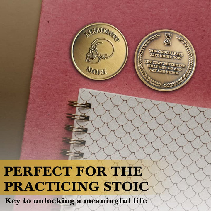 Memento Mori Coin Stoic, Momento Mori Coin - Double Sided 38mm Stoic Coin - Daily Inspirational Coins for Stoicism Gifts, Stoic Challenge - Novelty Coins, Tokens, Medallions