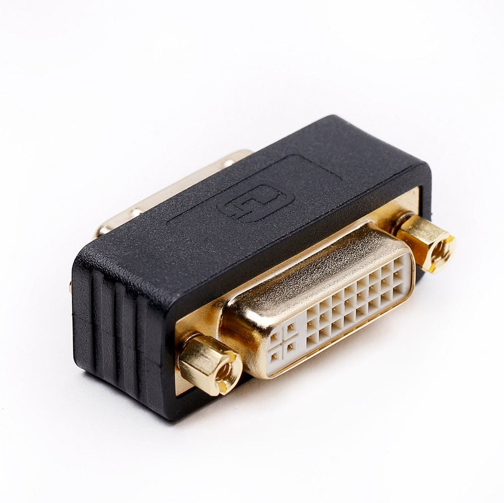 DVI-D Male to DVI-I Female Port Saver Adapter Compact Size Gold Plated