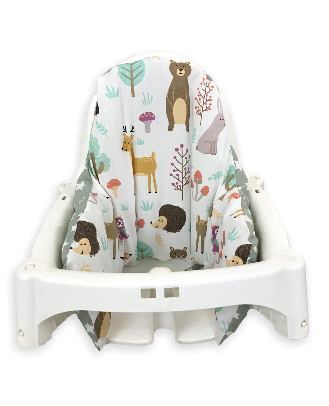 High Chair Cover for IKEA Antilop High Chair,Cotton Cover for Inflatable Cushion, Cushion Cover for High Chairs for Babies and Toddlers, High Chair Accessories, It is Only Cover! (Nature Green)