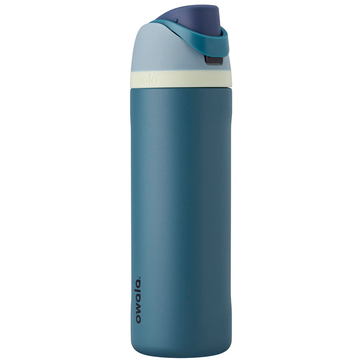 FreeSip Insulated Stainless Steel Water Bottle with Straw, BPA-Free Sports Water Bottle, Great for Travel, 24 Oz, Denim