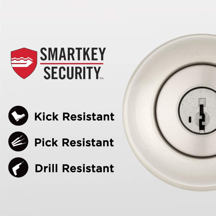 Juno Entry Knob Featuring SmartKey in Satin Nickel
