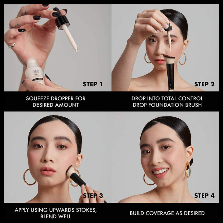 PROFESSIONAL MAKEUP Total Control Pro Drop Foundation, Skin-True Buildable Coverage - Buff