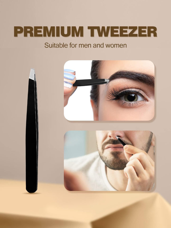 20X Magnifying Mirror with 2 Suction Cups, 3.5 inches Magnified Makeup Mirror and Slant Tweezers,1PCS