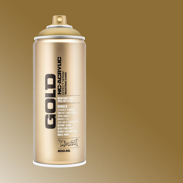 Montana 400 ml Color, Gold Matte Spray Paint, 13.5 Fl Oz (Pack of 1)