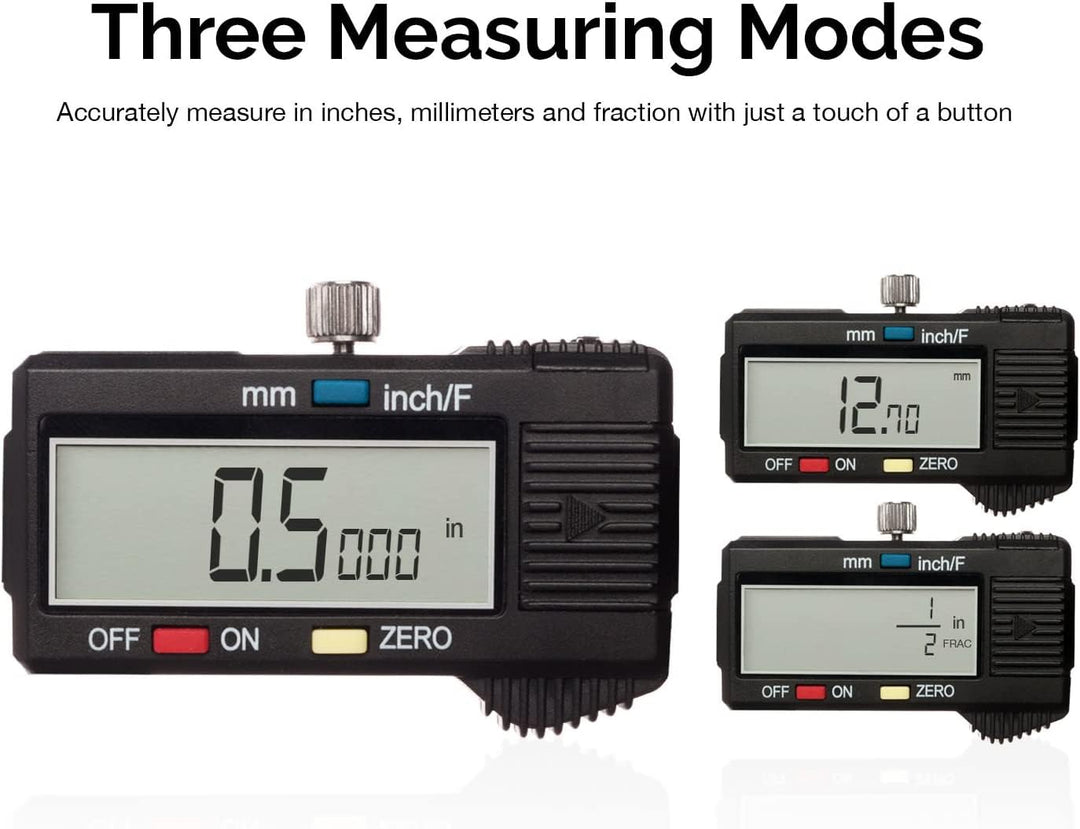 01407A Electronic Digital Caliper Measuring Tool, 0-6 Inches Stainless Steel Construction with Large LCD Screen Quick Change Button for Inch Fraction Millimeter Conversions, Digital Caliper Measurement Tool