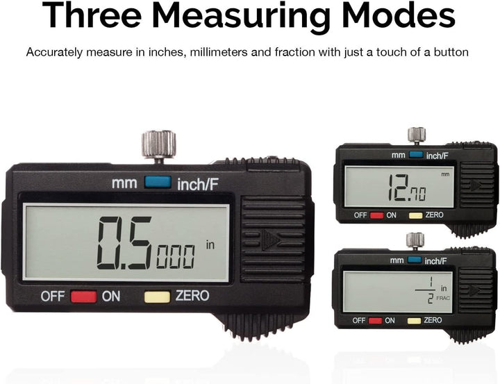 01407A Electronic Digital Caliper Measuring Tool, 0-6 Inches Stainless Steel Construction with Large LCD Screen Quick Change Button for Inch Fraction Millimeter Conversions, Digital Caliper Measurement Tool