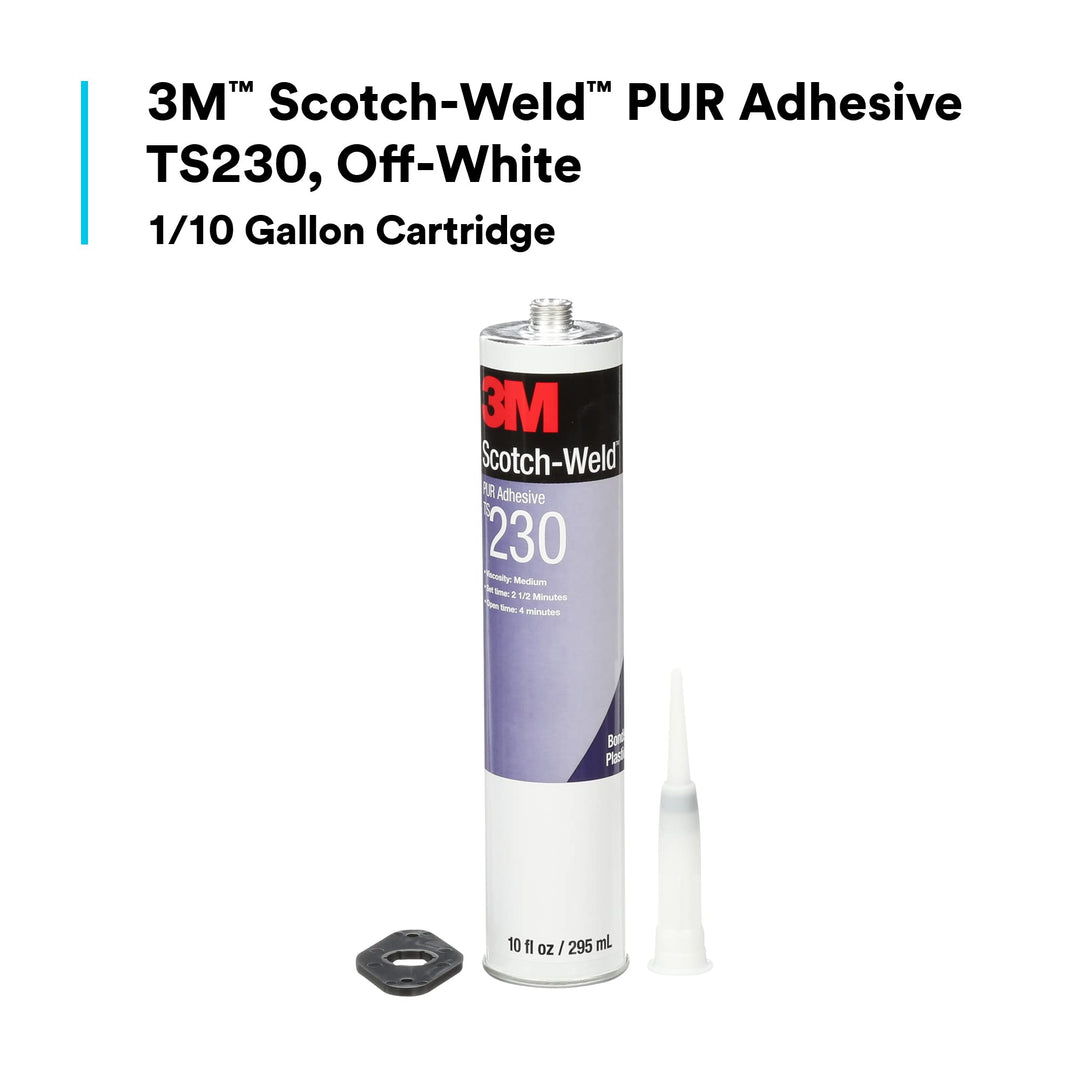 Scotch-Weld PUR Adhesive TS230, Off-White, 1/10 Gallon Cartridge