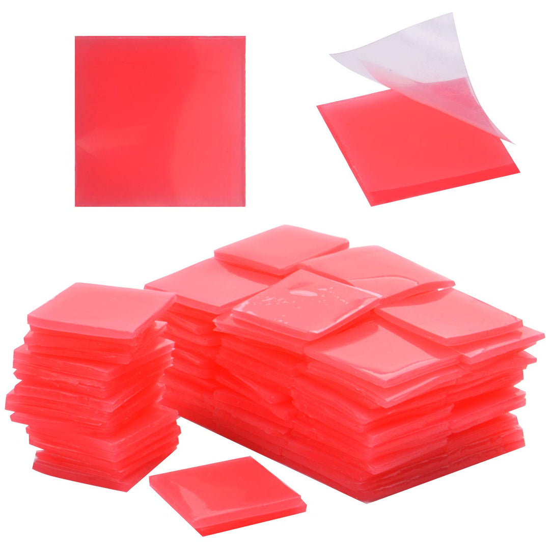 100pcs 2 * 2cm Diamond Painting Glue Clay Diamond Paiting Cement DIY Cross-Stitch Embroidery Tools, Red