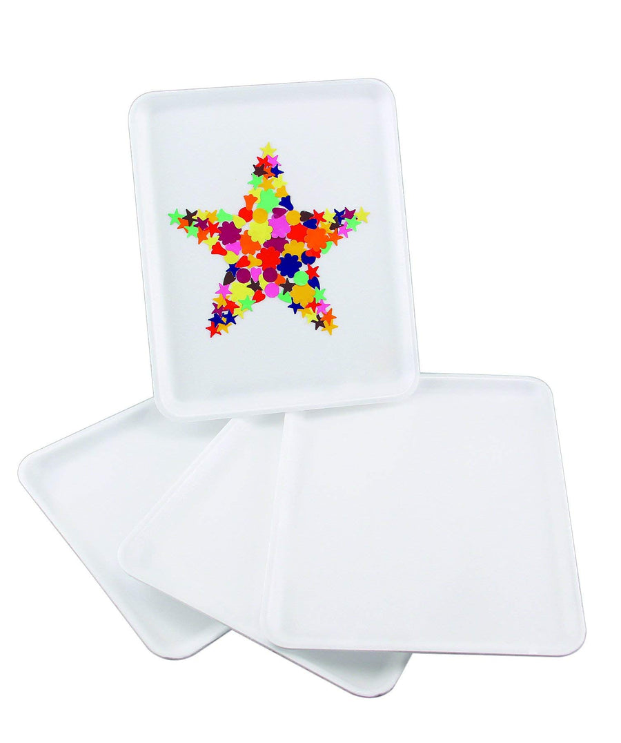 White Foam Meat Trays 9x11-Inch White Tray for Crafts, Food, Painting, 25 Pieces